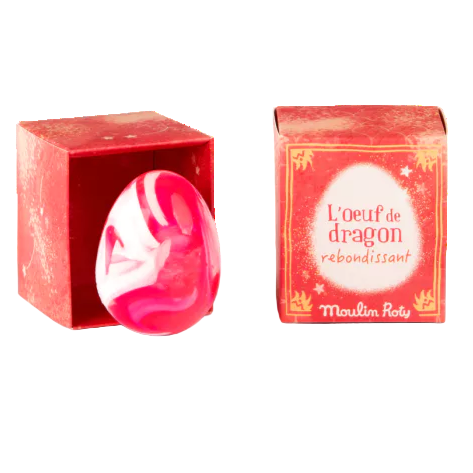 Moulin Roty Dragon Egg Bouncy Ball Rose– (Little Wonders Collection) NEW ARRIVALS🐉✨