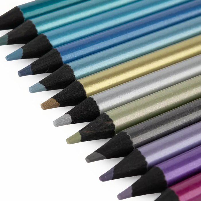 Moulin Roty Metallic Coloured Pencils – Shooting Comets Collection Set Of 12 BACK SOON