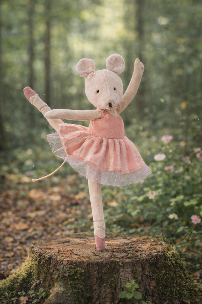 Moulin Roty Pink Ballerina Mouse