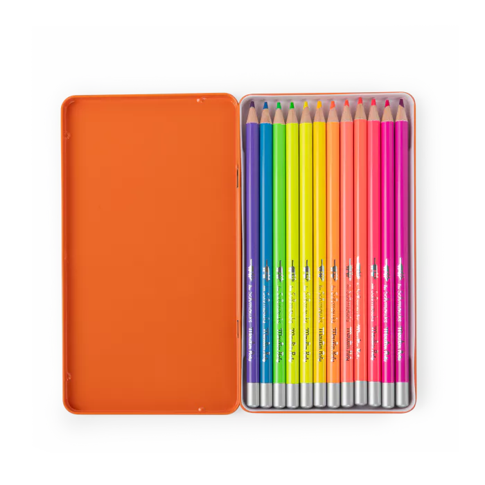 Moulin Roty Schmouks Fluorescent Coloured Pencils – Set of 12 LAST ONE