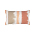 Clay and tan ombre outdoor pillow lumbar size for sophisticated indoor and outdoor decor