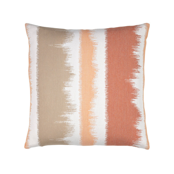 Pillow made from Murmur Clay – outdoor-safe woven fabric by Elaine Smith, ideal for high-end commercial and residential applications.
