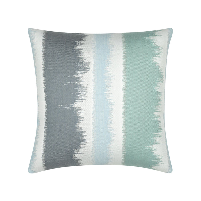 Surf green and blue ombre outdoor pillow square size for stylish indoor and outdoor decor by Elaine Smith