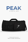 Black Fuaark NZ Peak Hybrid Bag backpack with multiple compartments, designed for versatile and stylish everyday use.