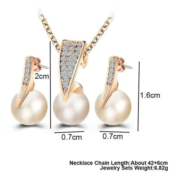 Stylish 3Sixty5 Pearl Luxe Duo Jewelry Set with elegant pearl necklaces and matching earrings on a neutral background.