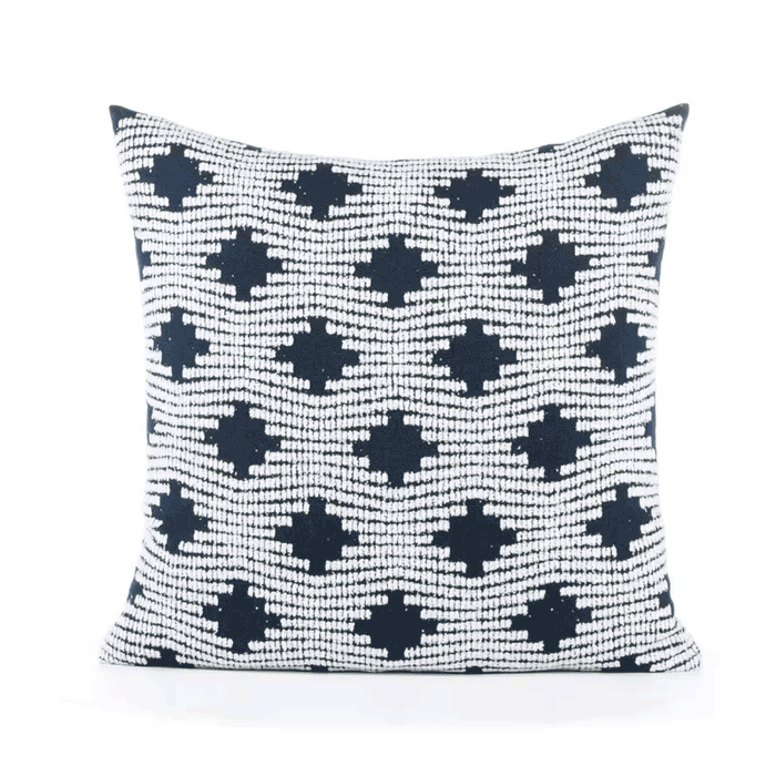 360 video of navy lattice pillow square size for bold indoor and outdoor decor