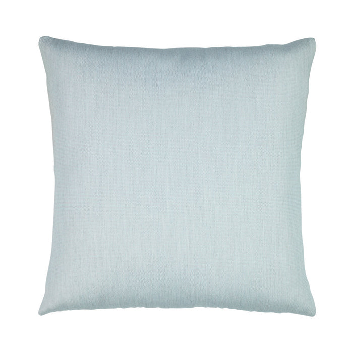 Back image of Green leaf motif pillow with corner tassels for elegant indoor and outdoor decor
