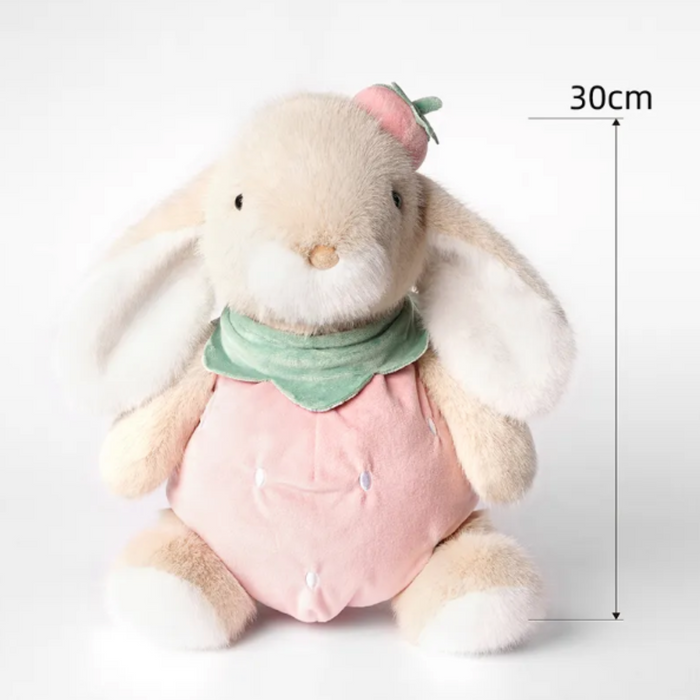 PlushyFriends Fruit Series Strawberry Bunny Plush Toy – 30cm