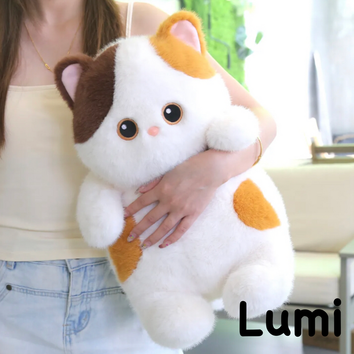 PlushyFriends Kawaii Cat Plushies  - Brown Coco 35CM