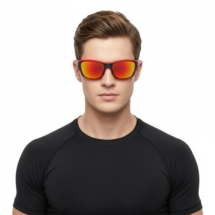 Dealonlinenz polarized orange sunglasses with sleek frame and tinted lenses, designed for UV protection and style.