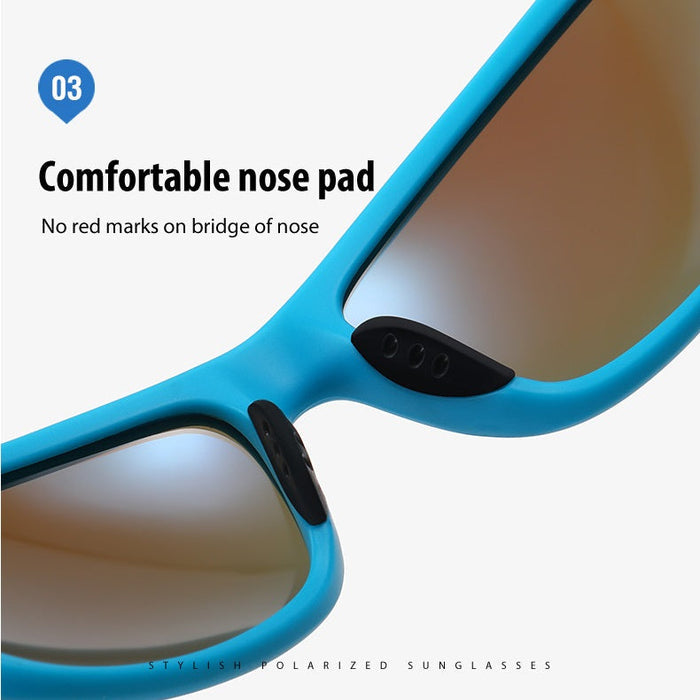 Dealonlinenz polarized orange sunglasses with sleek frame, showcasing vibrant orange lenses for sun protection and style.