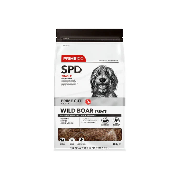 PRIME100 SPD WILD BOAR TREATS 100G