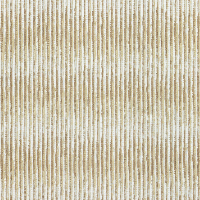 Detail image of Soft honey-colored striped outdoor safe performance fabric