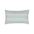 Light blue and ivory ombre chenille pillow lumbar size for sophisticated indoor and outdoor decor