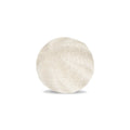 Round ivory pillow with chenille finish for timeless indoor and outdoor decor