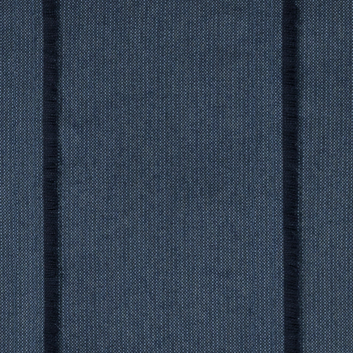 Detail image of Indigo solid pillow with fringe detailing lumbar size for coastal indoor and outdoor decor
