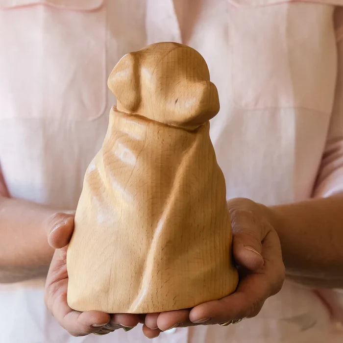 RBM BEECHWOOD WRAPPED DOG URN SMALL