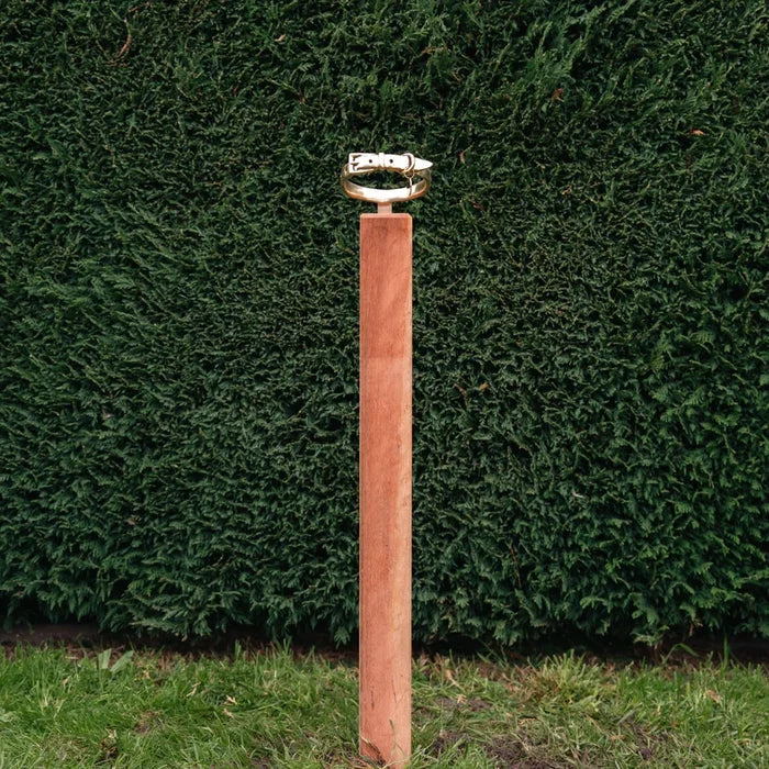 RBM BROZE DOG COLLAR MEMORIAL ON POST - COLLAR ONLY