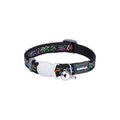 RED DINGO CAT COLLAR SQUIGGLES BLACK