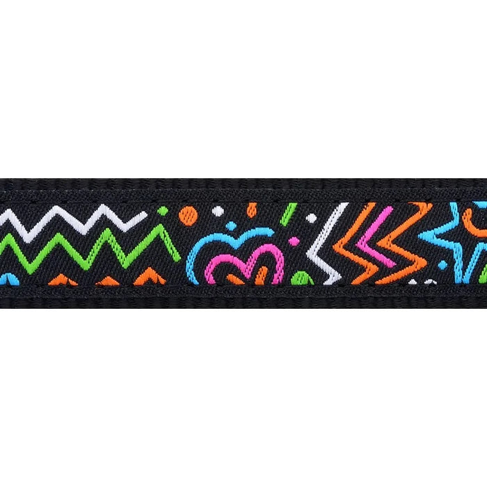 RED DINGO CAT COLLAR SQUIGGLES BLACK