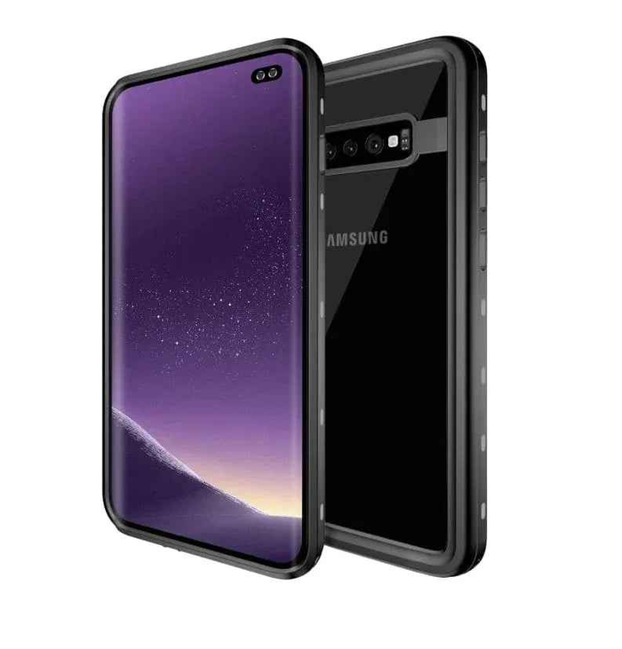 Redpepper full cover waterproof case for Samsung Galaxy S10, clear protective cover with secure sealing from TechPlus.