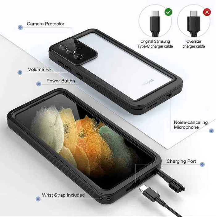 Techplus Redpepper Samsung S24 Plus waterproof and shockproof mobile phone case, durable protective cover for Samsung S24 Plus.