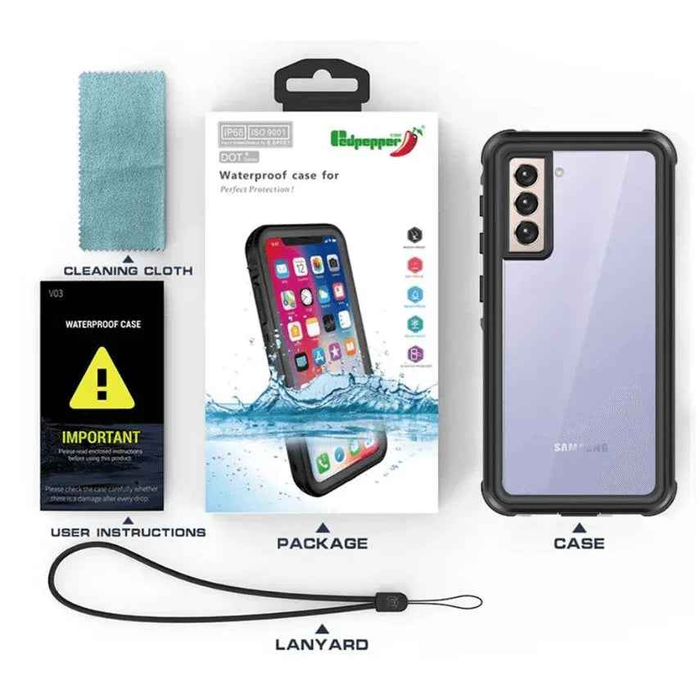 Redpepper waterproof and shockproof Samsung S24 Plus mobile phone case by Techplus, designed for protection and durability.