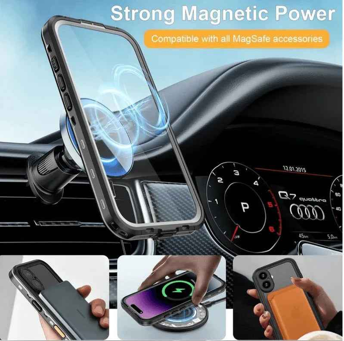 Techplus Redpepper waterproof MagSafe case for iPhone 17, shockproof mobile phone cover with durable protection.