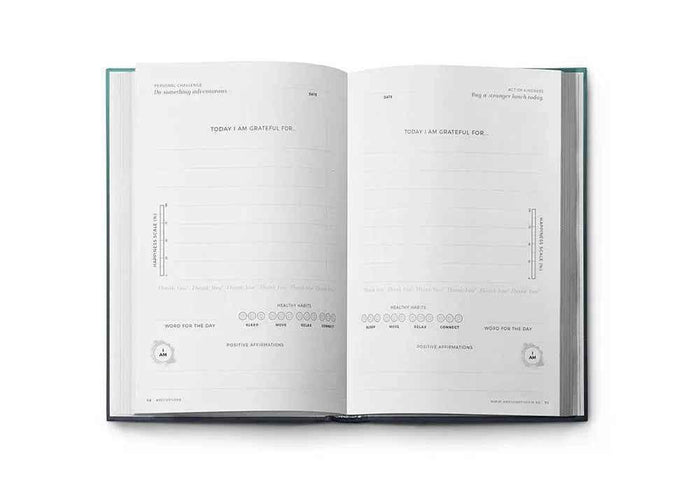 Resilient Gratitude Journal by Awesome Inc NZ with a soft cover and positive reflection prompts, designed for daily gratitude practices.
