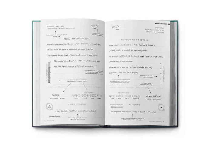 Resilient Gratitude Journal by Awesome Inc NZ, a hardcover gratitude journal with positive reflection prompts for ages 17+.