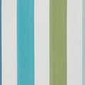 Detail image of Outdoor safe woven fabric with vibrant green, blue, and white stripes – Rhodes Stripe by Elaine Smith