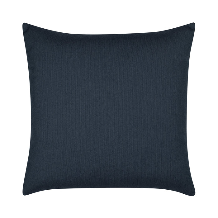 Back image of Blush pink, indigo and gray striped pillow square size for transitional indoor and outdoor decor