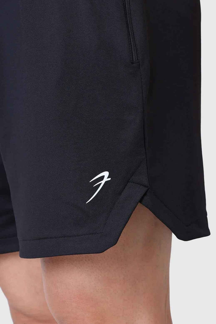 Black Rush Shorts by Fuaark Nz, lightweight casual shorts with a relaxed fit, ideal for summer wear.