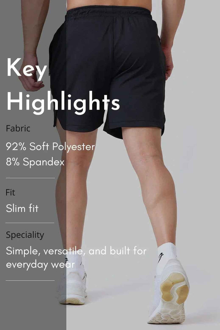 Black Rush Shorts by Fuaark Nz featuring a comfortable fit and sporty design, ideal for casual or athletic wear.
