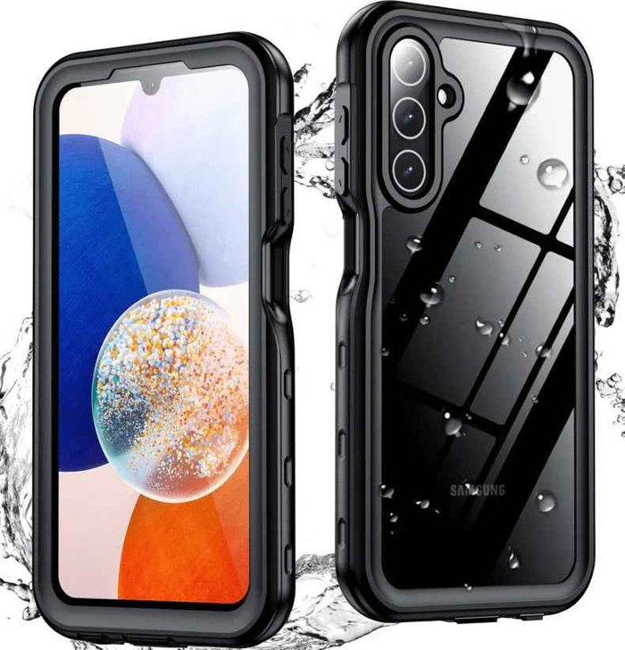 Techplus waterproof phone case for Samsung Galaxy A14 4G/5G in red pepper color, offers full protection and durability.