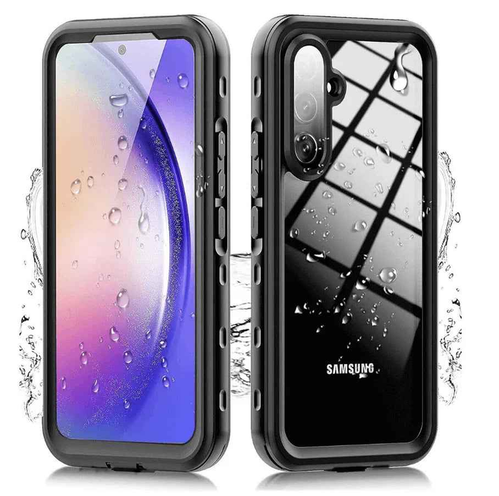 Techplus Samsung Galaxy A15 waterproof mobile phone case in red pepper color, full protection design for 4G and 5G models.