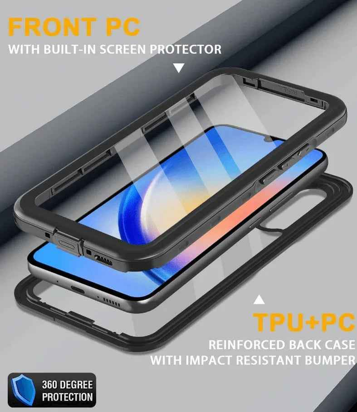Techplus Samsung Galaxy A15 waterproof mobile phone case in red pepper color with full protection, designed for 4G and 5G models.