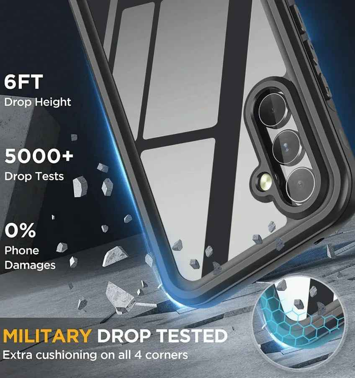 Techplus waterproof phone case for Samsung Galaxy A15 4G/5G in red pepper color, offers full protection and durability.