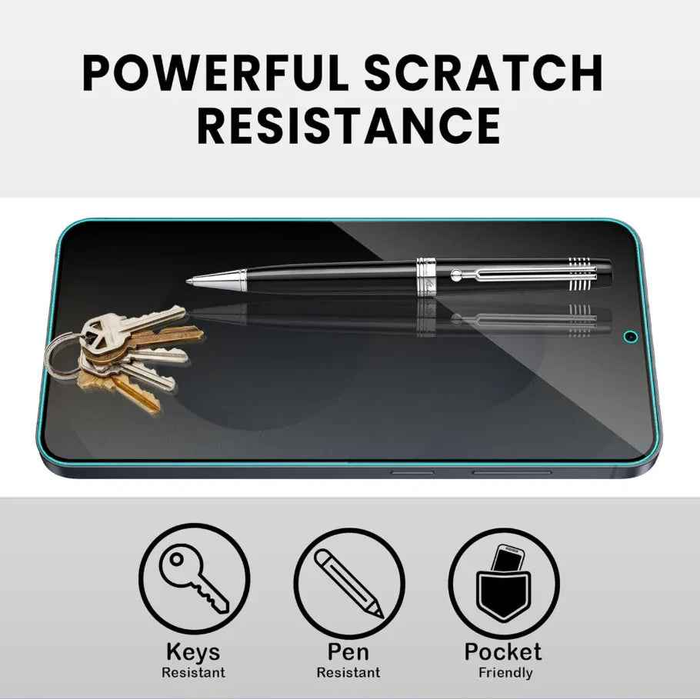 Techplus Samsung Galaxy S21 glass privacy screen protector, 2-pack, provides privacy and protection for your smartphone screen.