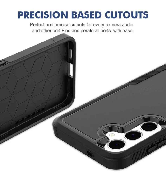Samsung Galaxy S23 FE mobile phone case by TechPlus with dual-layer armor hard protective design.