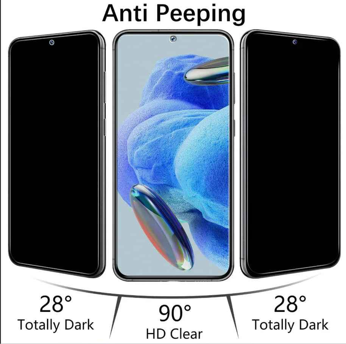 Samsung Galaxy S24 Ultra glass privacy screen protector by TechPlus showing a close-up of the clear, protective film on the phone screen.