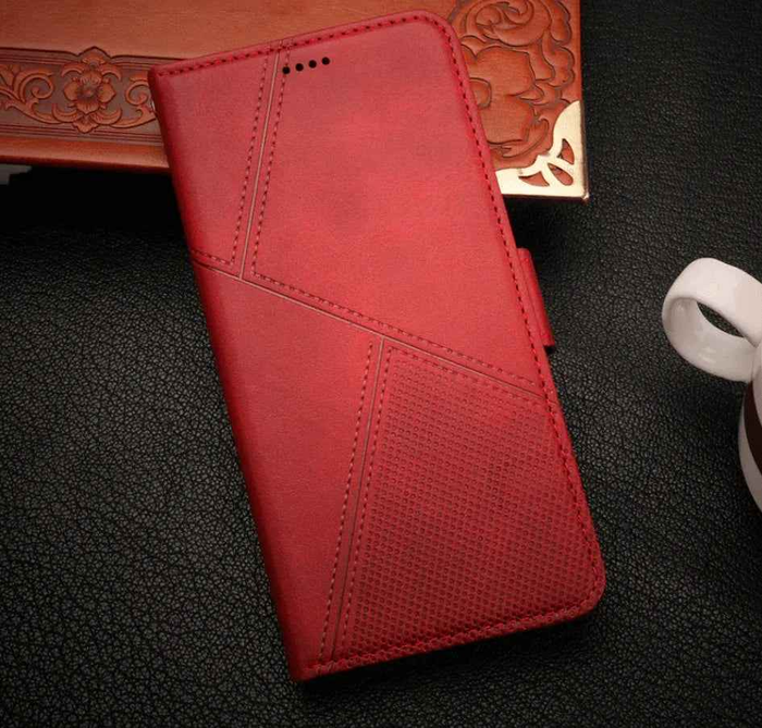 Techplus Samsung Galaxy S25 FE flip wallet case with cowhide dot pattern, offering stylish protection for mobile phones.