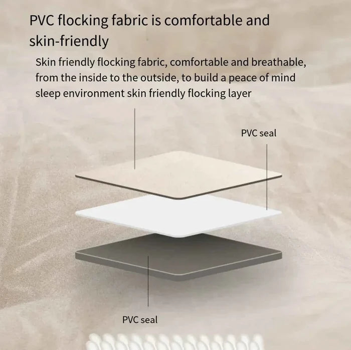Self-inflatable camping mattress with pillow, 190x160x25cm double size, from Mead's Supply & Equipment Outfitters, suitable for home and outdoor use.