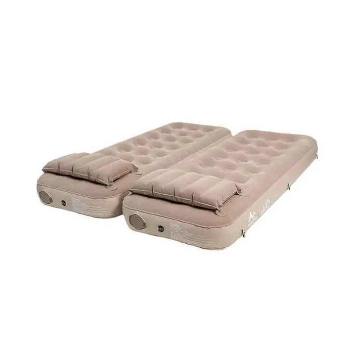 Self-inflatable camping mattress by Mead's Supply with pillow, 190x160x25cm, ideal for home or outdoor camping use.