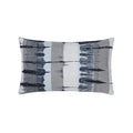 Blue and gray ombre pillow lumbar size for sophisticated indoor and outdoor decor