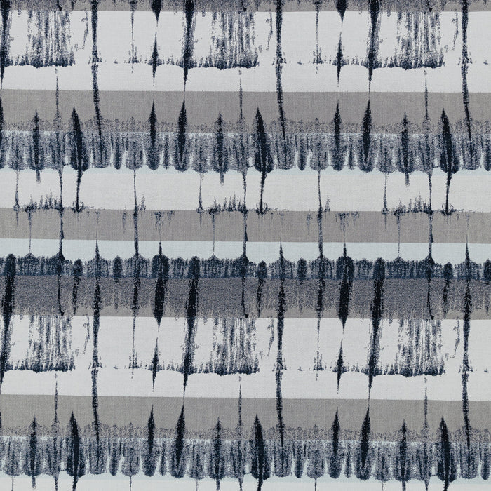 Artistic outdoor-safe fabric featuring a hand-dyed Shibori indigo pattern-full fabric repeat image