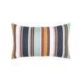 red and indigo striped pillow for elegant indoor and outdoor décor