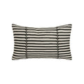 Black and cream striped pillow lumbar size for contemporary indoor and outdoor decor by Elaine Smith