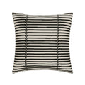 Black and ivory striped pillow square size for modern indoor and outdoor decor
