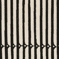 Detail image of Sophisticated stripe in rich charcoal on creamy boucle ground outdoor safe woven fabric
